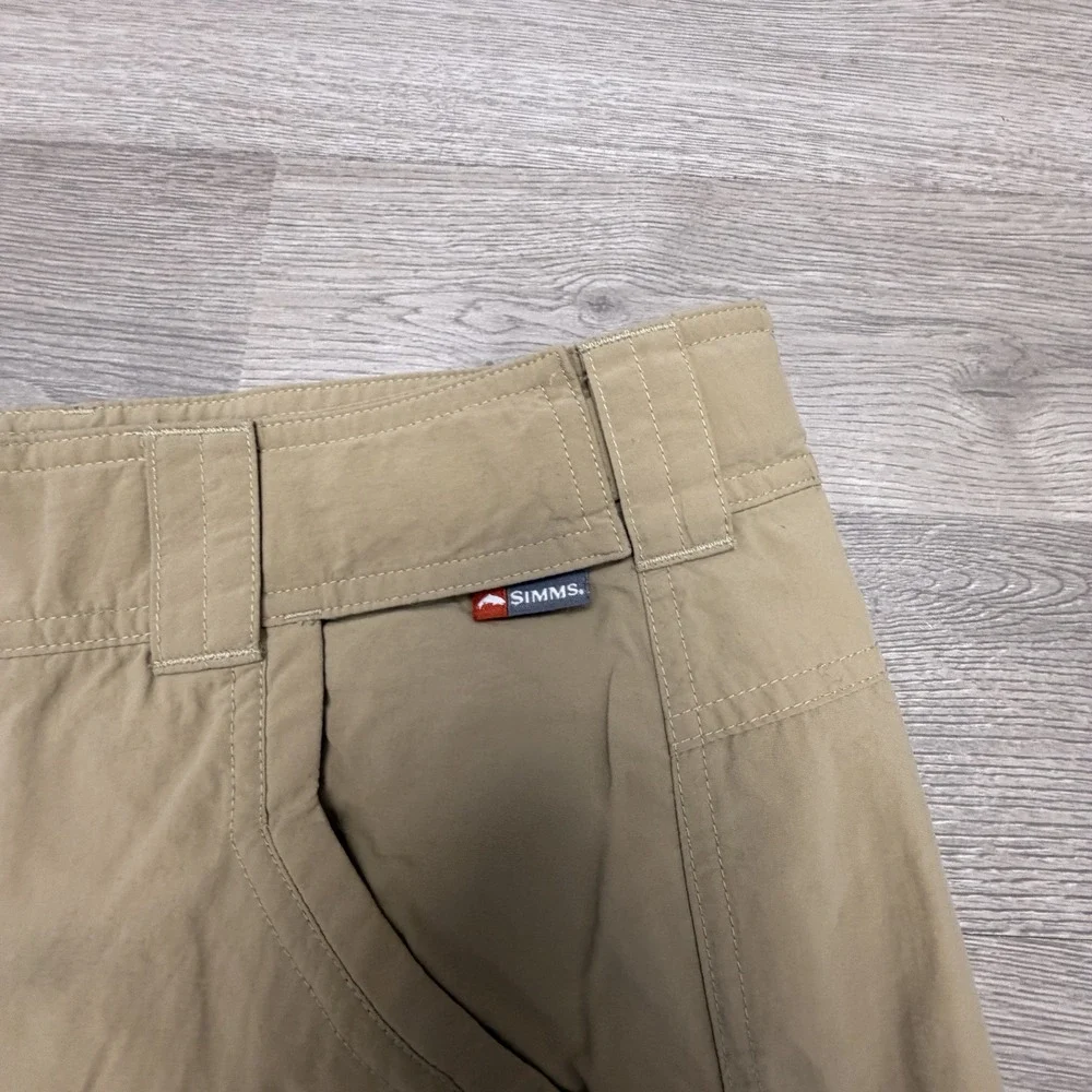 Simms Fishing Shorts Mens XL Tan 9